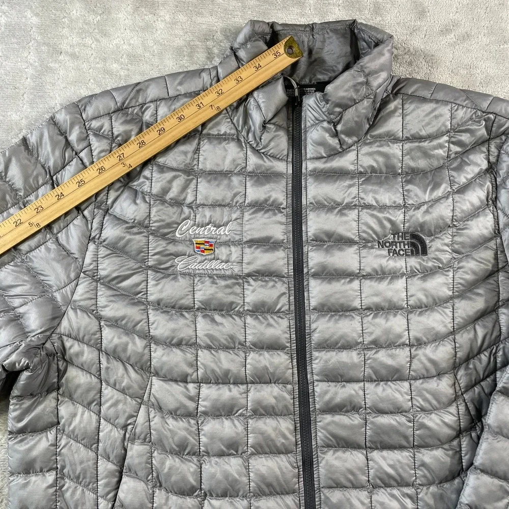 The North Face ThermoBall Jacket Mens Large Gray Puffer Packable Pockets Light‎